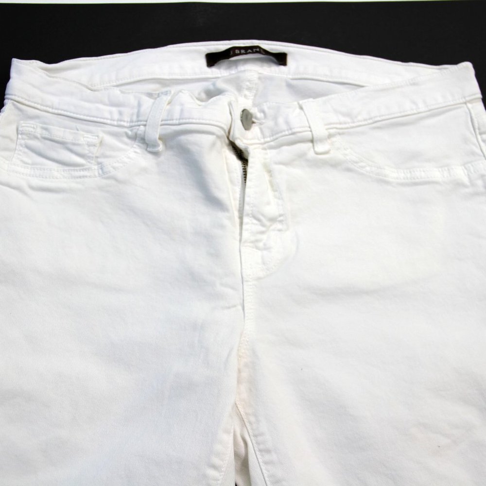 J Brand Mid Rise Capri Twill Pants Jeans White Size 31